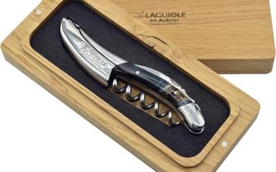 Test : tire bouchon Laguiole en Aubrac L manche peuplier bleu