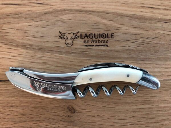 LAGUIOLE EN AUBRAC L Laguiole En Aubrac Tire-bouchon sommelier avec manche en os zébu et coupe-capsule et décapsuleur, SOM99OSI/LSI1