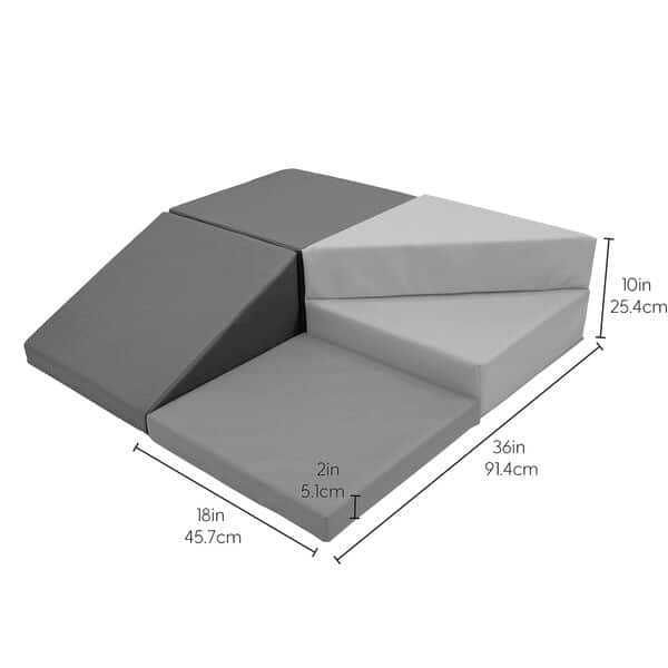 FDP SoftScape Playtime Tire-bouchon pour bébés et tout-petits Structure colorée en mousse souple pour jouer en intérieur actif, ramper, grimper et glisser (lot de 5) – Assortiment