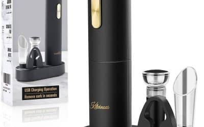 Test de l&rsquo;ensemble tire-bouchon électrique KITVINOUS : efficacité et design noir