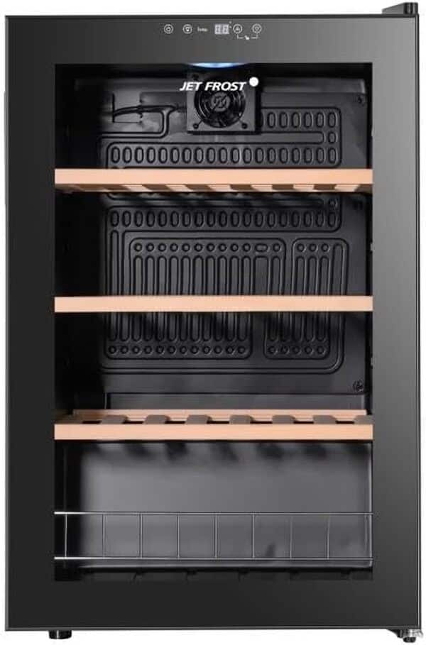 Vente-unique - Cave à vin de service - 48 bouteilles - Thermostat ajustable - KELIBIA II