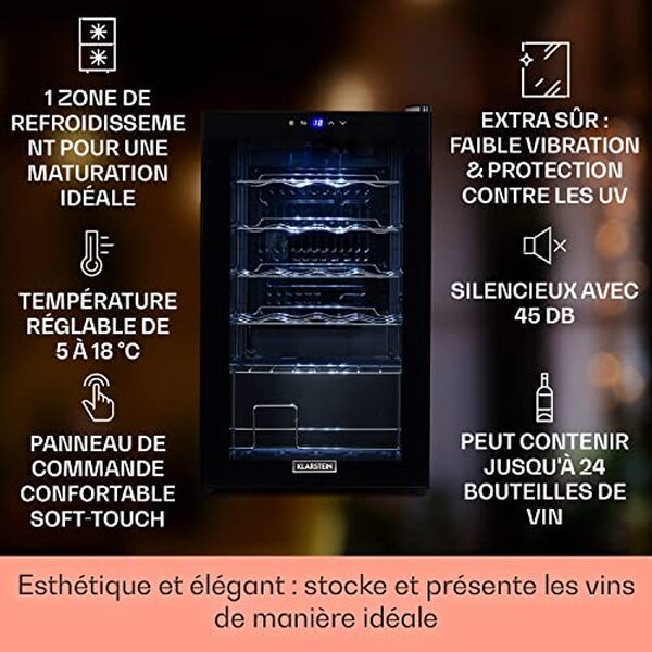 Découvrez notre test de la cave à vin Klarstein 24 bouteilles : performance, efficacité et design réunis pour conserver vos vins dans les meilleures conditions.