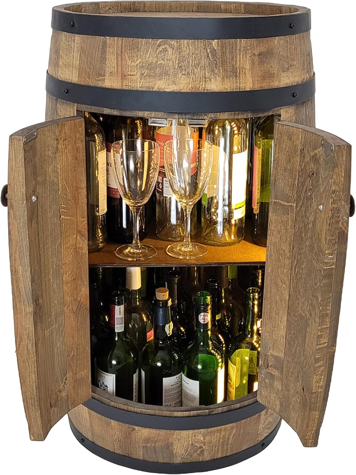 Avis sur le baril en bois avec LED de weeco : élégance vintage du meuble tonneau de vin