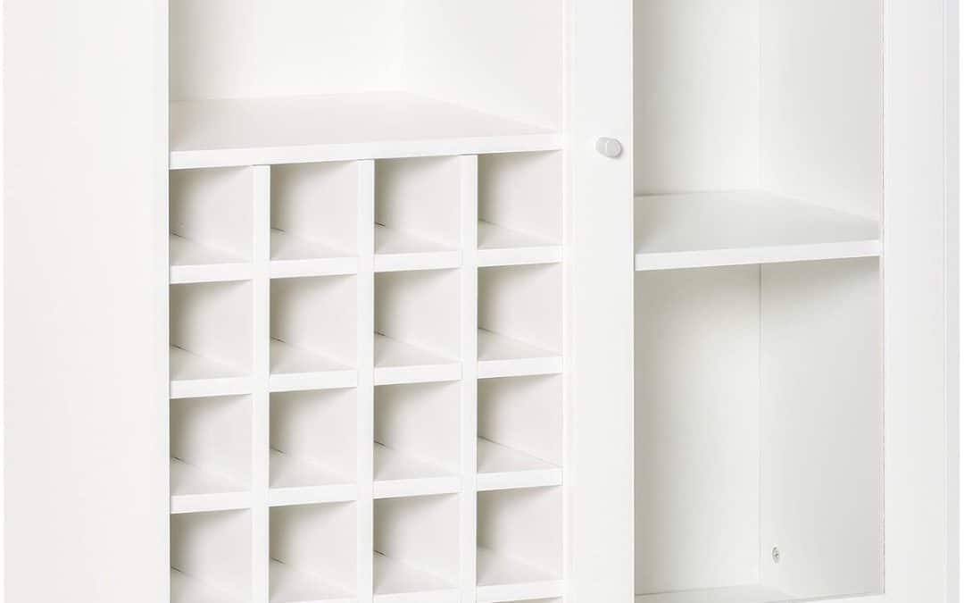 Test du buffet HOMCOM : design moderne et espace pour 20 bouteilles de vin