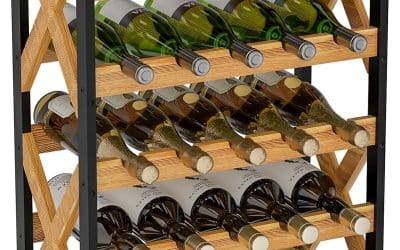 Test du casier à vin sur pied pour 25 bouteilles, 5 niveaux rustique