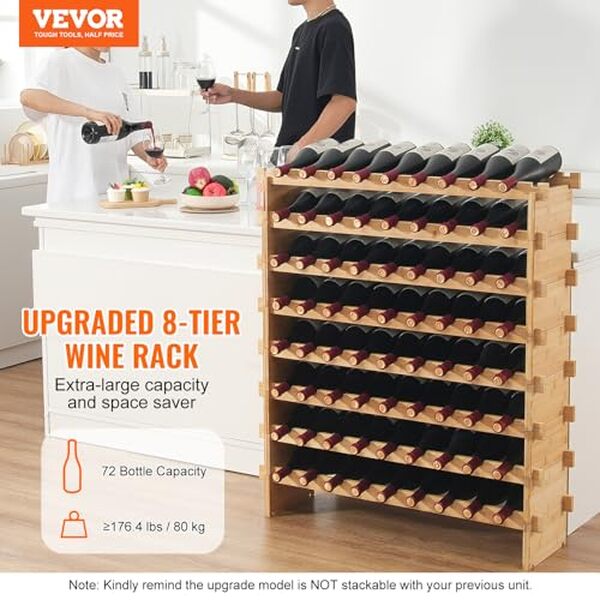 Explorez notre test du casier à vin VEVOR en bambou pour 72 bouteilles : un design modulaire élégant et fonctionnel pour optimiser votre espace de rangement de vins.