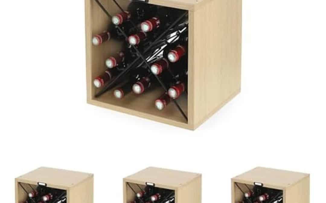 Test du range bouteilles Compactor pour 12 bouteilles en bois naturel