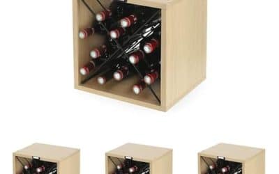 Test du range bouteilles Compactor pour 12 bouteilles en bois naturel