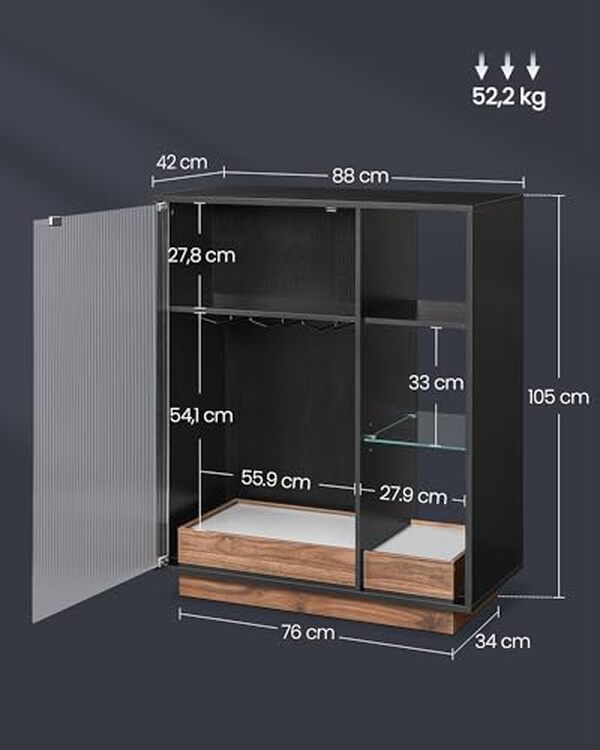 Découvrez notre test du meuble bar Vasagle BBK361B21 équipé de LED et porte-verre : design, fonctionnalités et avis utilisateur pour un choix éclairé