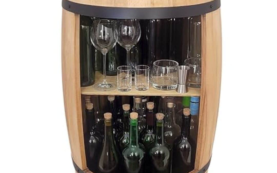 Avis sur le tonneau bar weeco : un minibar rétro en bois et métal