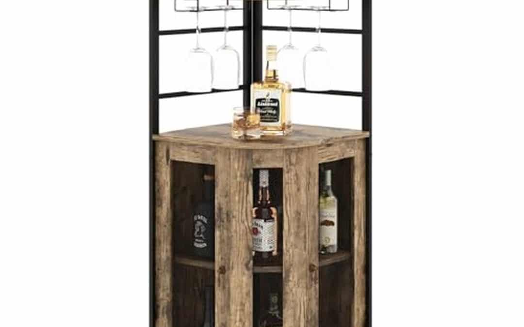 Test de l'armoire à vin d'angle Giantex : style industriel et étagères réglables