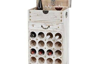 Test de l&rsquo;étagère à vin Lucan Mendler : élégance shabby chic pour 20 bouteilles