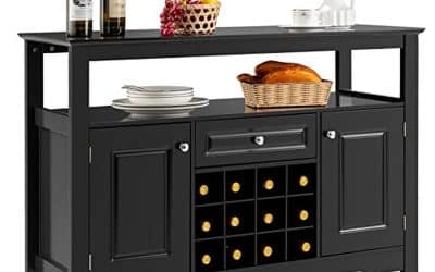 Test du buffet cuisine Costway avec casier à vin amovible