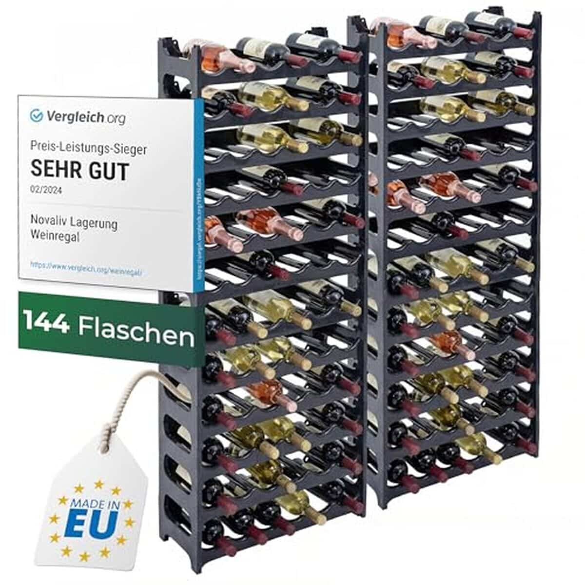 Test Novaliv casier à bouteilles : capacité de 144 bouteilles