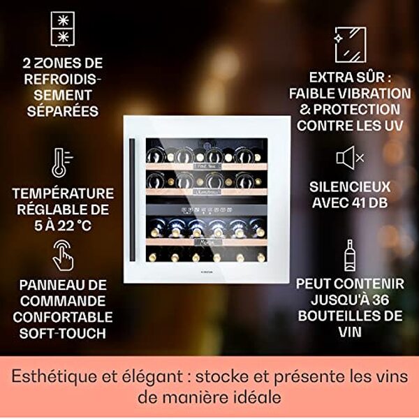 Découvrez notre test détaillé de la cave à vin encastrable Klarstein 85L. Capacité 36 bouteilles, performances, avantages et avis pour bien choisir votre cave à vin. 