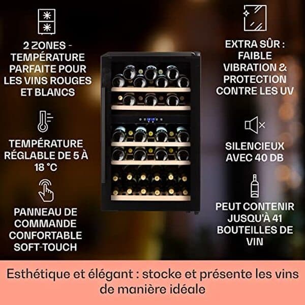 Découvrez notre test complet de la cave à vin Klarstein 41 bouteilles. Performance énergétique, design élégant et conservation parfaite pour vos meilleurs crus. 