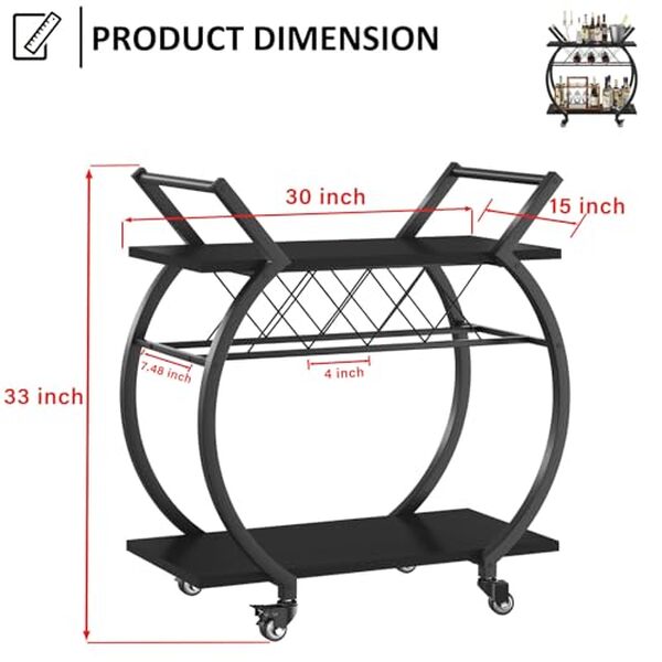Découvrez le chariot bar noir LVB : design élégant, fonctionnel et mobile pour transformer votre salon. Avis complet et détails du produit. 