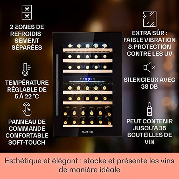 Découvrez notre test détaillé de la cave à vin encastrable Klarstein 132L double zone : caractéristiques, avantages et inconvénients pour bien choisir votre cave à vin. 