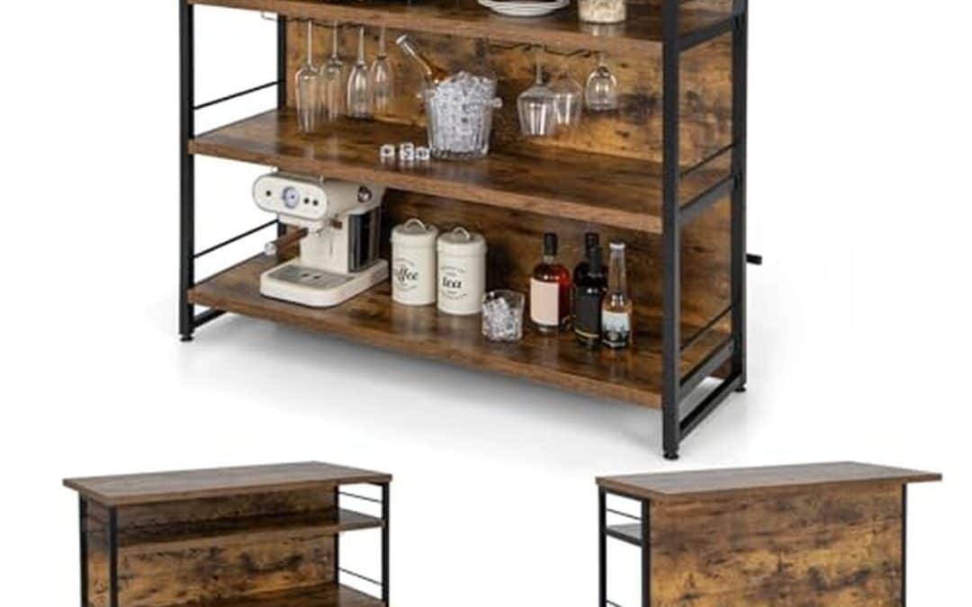 Test : kOMFOTTEU table de bar industrielle à 4 niveaux